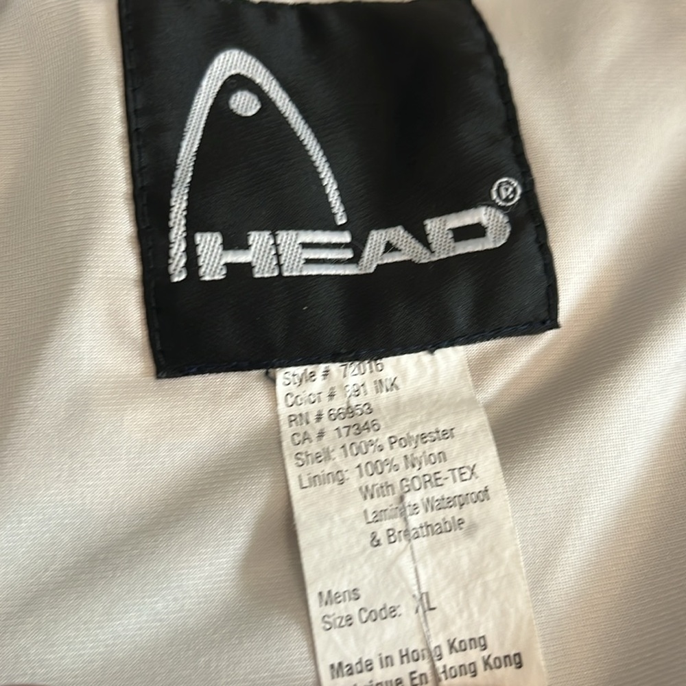 Head Vintage Jumpsuit Goretex Jacket Size XL Pants Size‎ L Made in Hong Long